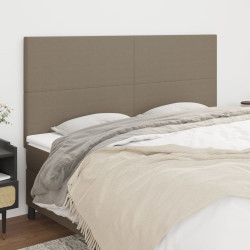 Cabeceira taupe 200x5x118/128 cm tecido