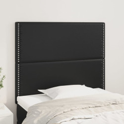 Cabeceira preta 90x5x118/128 cm couro sintético