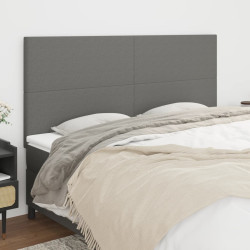 Cabeceira cinza escuro 160x5x118/128 cm tecido
