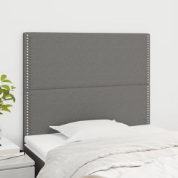 Cabeceira cinza escuro 100x5x118/128 cm tecido