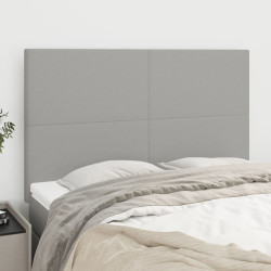 Cabeceira cinza claro 144x5x118/128 cm tecido