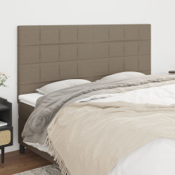 Cabeceira taupe 160x5x118/128 cm tecido