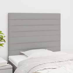 Cabeceira cinza claro 80x5x118/128 cm tecido