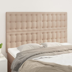 Cabeceira cappuccino 144x5x118/128 cm couro sintético