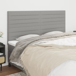Cabeceira cinza claro 180x5x118/128 cm tecido
