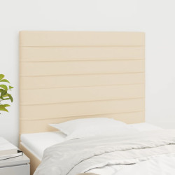 Cabeceira creme 100x5x118/128 cm tecido