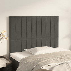 Cabeceira cinza escuro 90x5x118/128 cm veludo