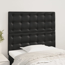 Cabeceira preta 80x5x118/128 cm couro sintético
