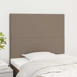 Cabeceira taupe 90x5x118/128 cm tecido