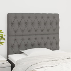 Cabeceira cinza escuro 90x7x118/128 cm tecido