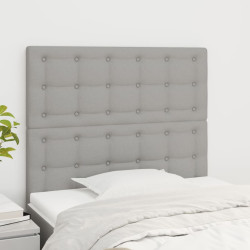 Cabeceira cinza claro 80x5x118/128 cm tecido