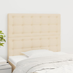Cabeceira creme 100x5x118/128 cm tecido
