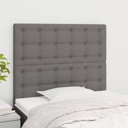 Cabeceira cinza escuro 90x5x118/128 cm tecido