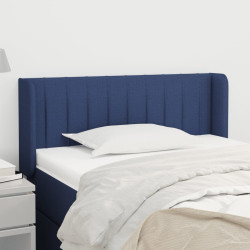 Cabeceira de cama c/ abas tecido 83x16x78/88 cm azul