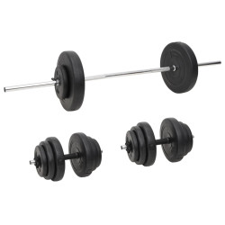 Barras e halteres com discos 60 kg