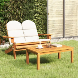Conjunto lounge de jardim adirondack 2pcs acácia maciça