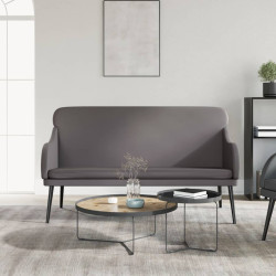 Banco 110x76x80 cm couro artificial cinzento