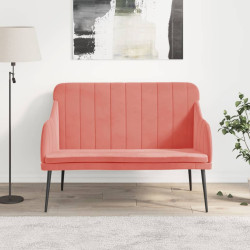 Banco 110x76x80 cm veludo rosa