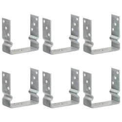 Âncoras de vedação 6 pcs 14x6x15 cm aço galvanizado prateado