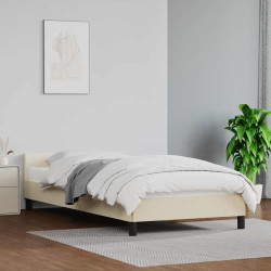 Estrutura cama c/ cabeceira sem colchão 80x200 cm creme