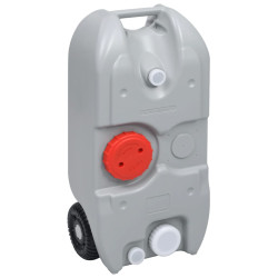 Tanque de água com rodas para campismo 40 l cinzento