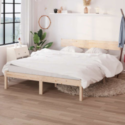 Estrutura de cama sem colchão 120x200 cm madeira maciça