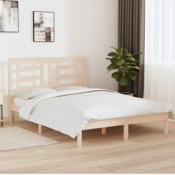 Cama sem colchão 150x200 cm madeira de pinho maciça