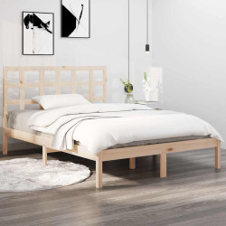 Estrutura de cama casal 135x190 cm madeira maciça