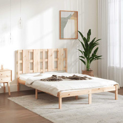 Estrutura de cama casal 135x190 cm madeira maciça