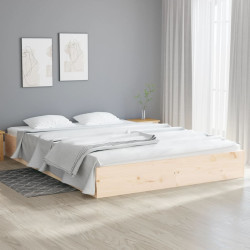 Estrutura de cama sem colchão 160x200 cm madeira maciça