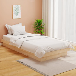 Estrutura de cama 90x200 cm madeira maciça