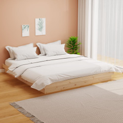 Estrutura de cama sem colchão 160x200 cm madeira maciça
