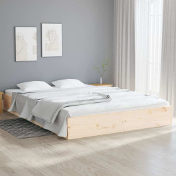 Estrutura de cama sem colchão 120x200 cm madeira maciça