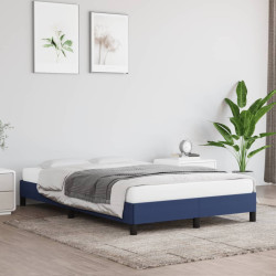 Estrutura de cama sem colchão 120x200 cm tecido azul