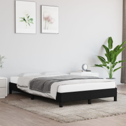 Estrutura de cama sem colchão 120x200 cm tecido preto
