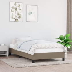 Estrutura de cama sem colchão 80x200 cm tecido cinzento