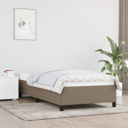 Estrutura cama sem colchão 90x200 cm tecido cinza-acastanhado