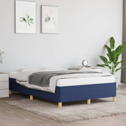 Estrutura de cama sem colchão 120x200 cm tecido azul