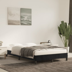 Estrutura de cama sem colchão 120x200 cm veludo preto