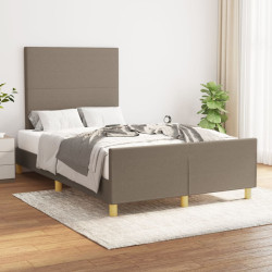 Estrutura cama sem colchão 120x200 cm tecido cinza-acastanhado