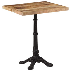 Mesa bistrô 60x60x77 cm madeira de mangueira áspera