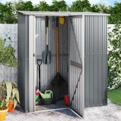 Abrigo de jardim 180,5x97x209,5 cm aço galvanizado cinzento