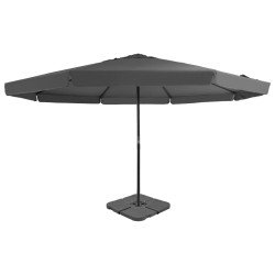 Guarda-sol de jardim com base portátil antracite