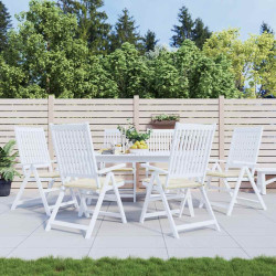 Almofadões p/ cadeiras jardim 6pcs 40x40x4 cm oxford cor creme