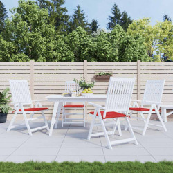 Almofadões p/ cadeiras jardim 4pcs 40x40x4 cm oxford vermelho