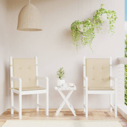 Almofadões lombares p/ cadeiras de jardim 2pcs oxford bege