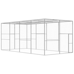 Jaula para gatos 6x3x2,5 m aço galvanizado