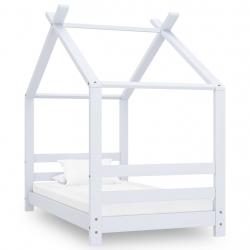 Estrutura de cama para crianças 70x140 cm pinho maciço branco - Imagen 1