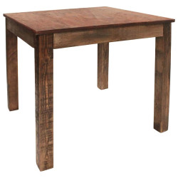 Mesa de jantar mistura de madeiras recicladas 82x80x76 cm