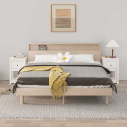 Mesas de cabeceira 2 pcs 40x35x61,5 cm pinho maciço branco